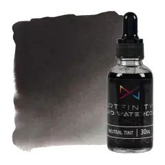 Artfinity Liquid Watercolor Paint 30 ml Bottle, Neutral Tint - Vibrant Dye-Based Liquid Watercolor w/ Glass Pipette, Fast-Drying, Fine Art Paint for Calligraphy, Airbrushing & Traditional Art