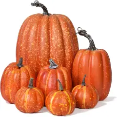 7Pcs Thanksgiving Artificial Pumpkin Home Decoration