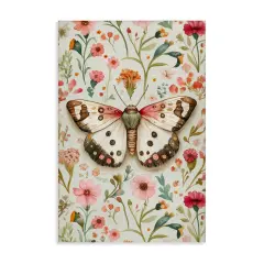 Stupell Industries Botanical Butterfly on Florals Canvas Design by The Dutch Lady