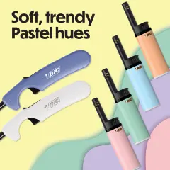 BIC Lighter Combination 2 Multi-Purpose Lighters with Long Metal Wand, Classic Collection, and 4 EZ Reach Pastel Candle Lighters, The Ultimate Lighter with Wand, Assorted Colors