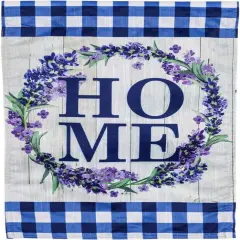 Home Wreath Garden Flag 2 Sided Inspirational
