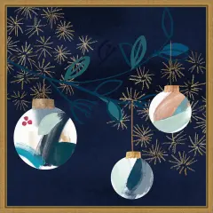 Crafty Blue Christmas II by Jennifer Paxton Parker Framed Canvas Wall Art