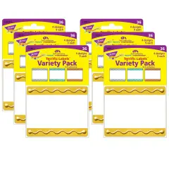 I &hearts; Metal&trade; Embossed Terrific Labels&trade; Variety Pack, 36 Per Pack, 6 Packs