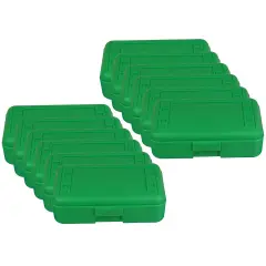 Pencil Box, Green, Pack of 12