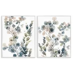 Stupell Industries Collage of Translucent Plants Framed Giclee Art White Frame