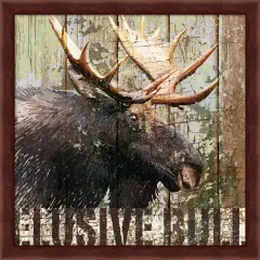 Open Season Moose by Art Licensing Studio 13" x 13" Framed Wall Art