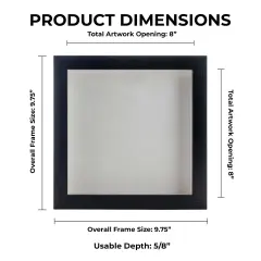 Elegant Charcoal Wood Shadow Box Frame with Acrylic Front - White Suede Backing, 30 Sizes