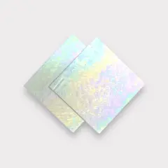 White Opaque Luminescent COE 96 Fusible Glass Sheets / Mosaic Squares - 2 Pack