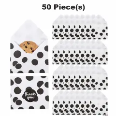 5 3/4" x 5" Bulk 50 Pc. Thank You Envelope Paper Treat Bags with Stickers