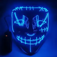 Kitcheniva LED Halloween Mask Neon 3-Mode Costume Purge