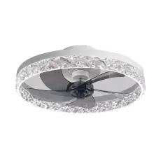 Kitcheniva 20" Ceiling Fans With Lights LED Enclose White