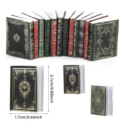 12 Pieces Miniatures Dollhouse Books, 1:12 Scale Mini Books, Model Decoration for Dollhouse Accessories Boys and Girls Play Entertainment Supplies