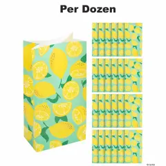 Lemon Party Treat Bags - 12 Pc.