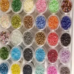 30 Full Cylinders of 2mm Seed Beads