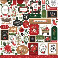 Carta Bella Happy Christmas 12 x 12 Cardstock Stickers
