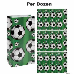 5 1/4" x 10" Soccer Treat Bags - 12 Pc.