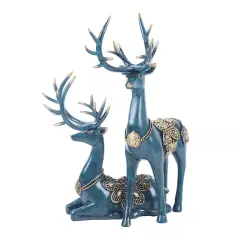 Large Deer Resin Statue Figurine Sculpture Tabletop Home Office Art Decoration
