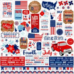 Echo Park America 12 x 12 Cardstock Element Sticker Sheet