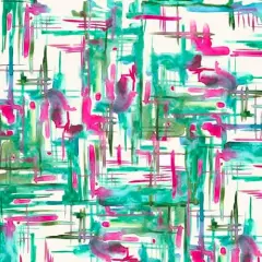 Beige Fiesta Boho Irregular Plaid Wideback Cotton Fabric per yard