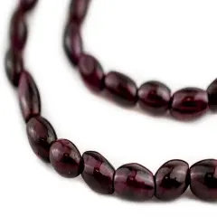The Bead Chest Oval Garnet Beads (10x6mm)