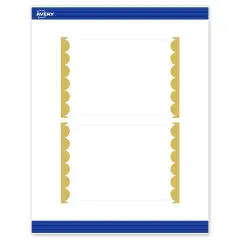Avery Printable Rectangle Postcards, Gold Edge Dots, 4" x 6", Matte White Rectangle Postcards, Laser/Inkjet, 20ct, Great for Postcards