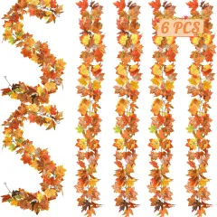 6 Pack Fall Garland for Mantle