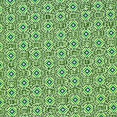 Mosaic Tile Printed Spandex Fabric Green