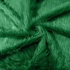 1 Yard Solid Faux Fox Fur Fabric for Cosplay Crafts Home Decor and Upholstery Kelly Green