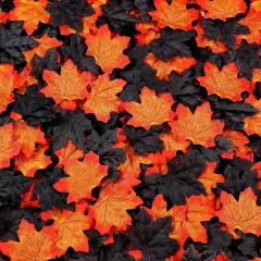 500 Pcs Artificial Fall Maple Leaves -Orange