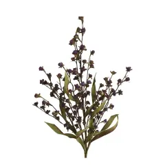 27" Purple Fall Berry Spray Stem &ndash; Artificial Wood Berries for Autumn Arrangements-65121-PU