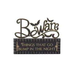 7.75&Prime; &times; 9.5&Prime; Halloween Brick Cutout Sign-Beware