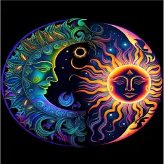 Moon Paint by Number for Adults-Paint by Numbers for Adults Beginner,Sun Paint by Numbers for Gift Home Wall Decor(16x20 inch)