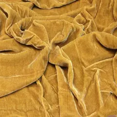 1 Yard Silk Rayon Velvet Fabric 45 Inches Width Gold