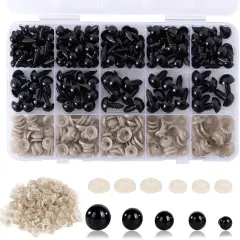150Pcs 6-12 mm Plastic Safety Eyes with Washers