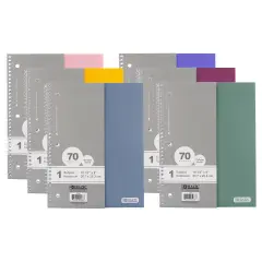 BAZIC Notebook Spiral C/R 1-Subject Morandi Poly Cover 70 Ct.