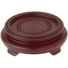 Bard's Dark Wood Decorative Base, 1.25" H x 3.5" W x 3.5" D (2.5" Display Diameter)