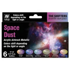 Vallejo The Shifters Eccentric Acrylic Airbrush Colors - 17 ml, Set of 6, Space Dust