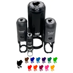 Baby Chick Chicken Standing Solid Self-Inking Rubber Stamp for Stamping Crafting Planners Orange