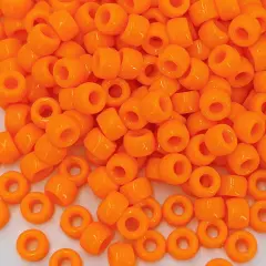 MIIIM 1200PCS 6x9mm Orange Pony Beads Bulk, Kandi Beads for Bracelets Making Kit, Hair Braids Crafts for Jewelry Making (Orange)