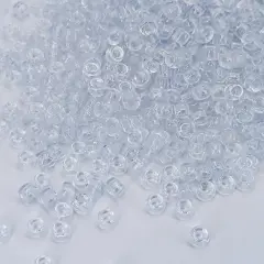 MIIIM 1200PCS 6x9mm Clear Pony Beads Bulk, Kandi Beads for Bracelets Making Kit, Hair Braids Craft for Jewelry Making (Clear)