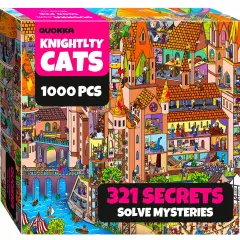 1000 Pcs Jigsaw Puzzle for Adults | Nighty Cats