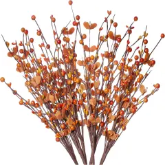 17in/43cm Tall Artificial Fall Berry Picks Autumn