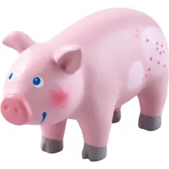 HABA Little Friends Pig - 3.5" Farm Animal Toy Figure Multicolor