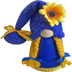 1PCS Blue Fall Sunflower Plush Standing Doll - BLUE