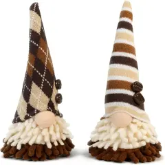 2PCS Cute Coffee Gnomes Fall Table