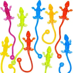 30pcs Sticky Gecko Toys Party Favors Kids Goodie Bag Stuffers Sticky Finger Bulk Stretchy Lizard Toys Treasure Box Prize Pinata Fillers Classroom Rewards Birthday Party Supplies Treat Toddler Boy Girl