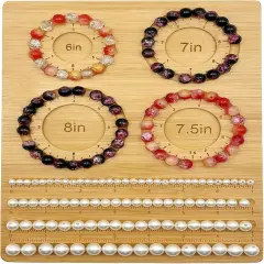 Bead Boards for Jewelry Making, Bamboo Beading Board for Jewelry Bracelet Making, Bracelet Bead Board, Bracelet Bead Board for Bracelet, Jewelry Making Supplies,DIY Small 6"/ 7"/ 7.5"/ 8"