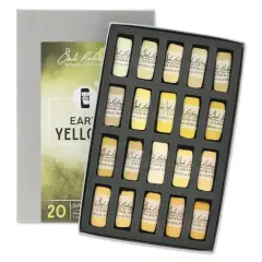 Richeson Soft Handrolled Pastels - Earth Yellows, Set of 20