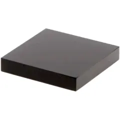 Plymor Black Square Acrylic Display Base, 2" W x 2" D x 0.375" H