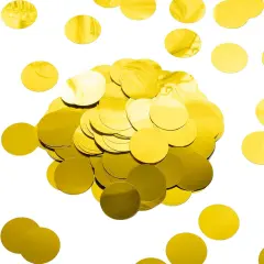 Gold Sparkle Confetti 1.2 Inch - 300 Metallic Flakes for Wedding, Birthday Party, Table Scatter